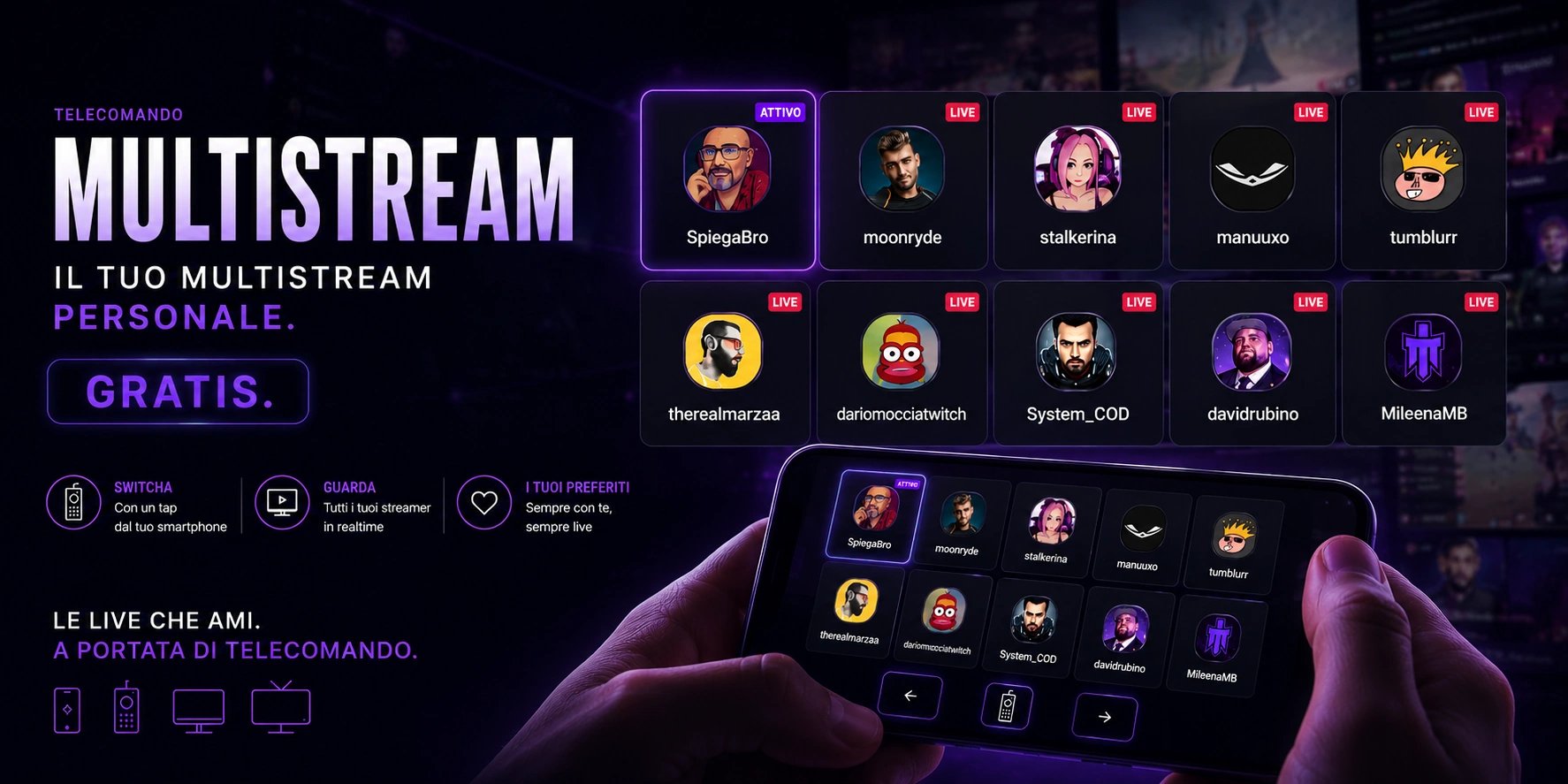 Telecomando Multistream GoToStreamers